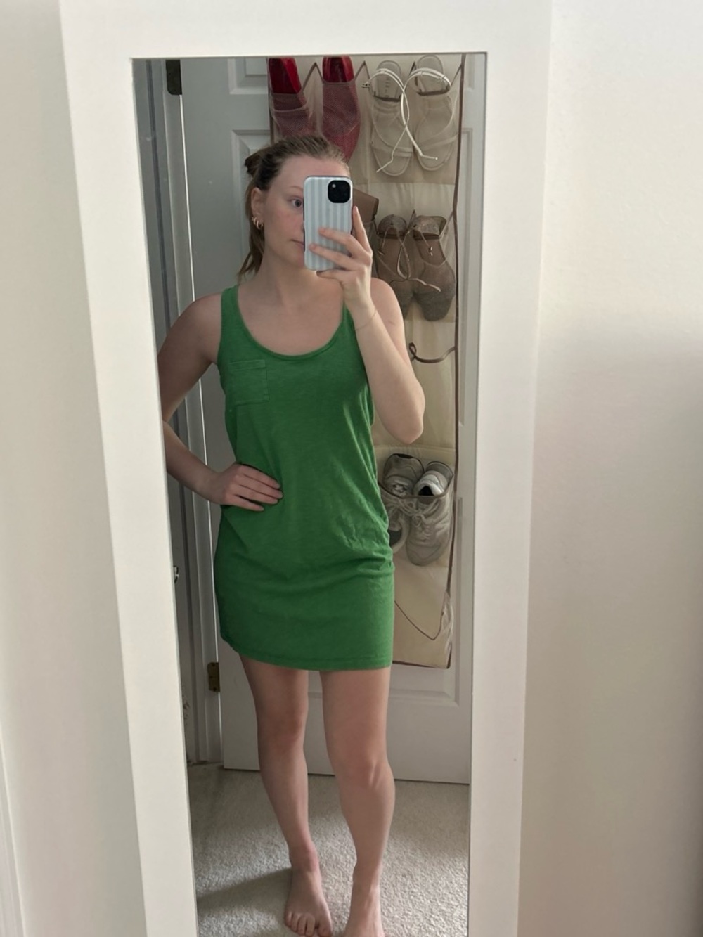 Old Navy Green Sleeveless Midi Tank Dress
